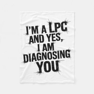 Licensed Professional Counsellor Humour Quote Fleece Blanket