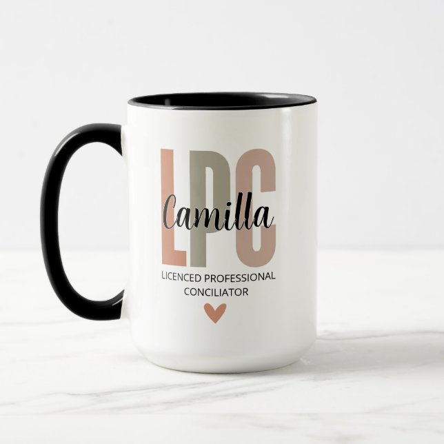 Licensed Professional Counselor Gifts, LPC Therapi Mug (Left)