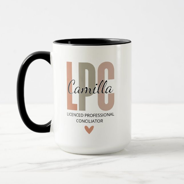 Licensed Professional Counselor Gifts, LPC Therapi Mug (Left)