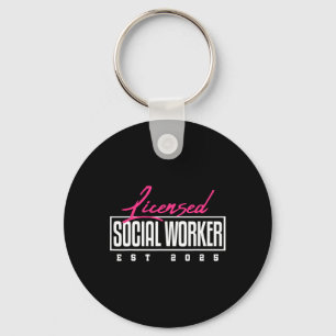 Licensed Social Worker Graduation Lcsw Msw Masters Key Ring