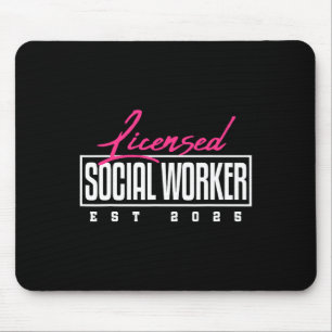 Licensed Social Worker Graduation Lcsw Msw Masters Mouse Pad
