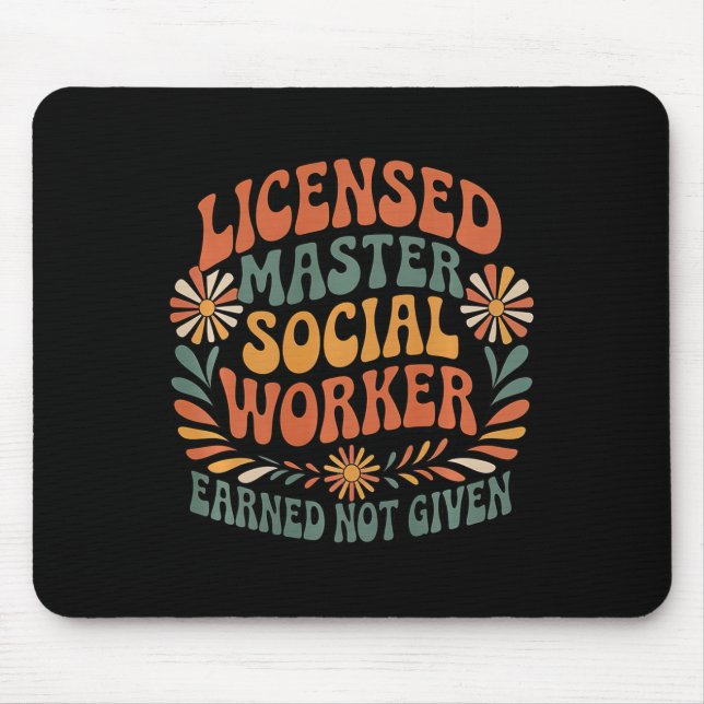 Licensed Social Worker Masters Msw Lmsw Graduation Mouse Pad (Front)