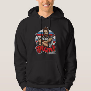Licensed To Carry Hair Dresser Men s Barber Pole Hoodie