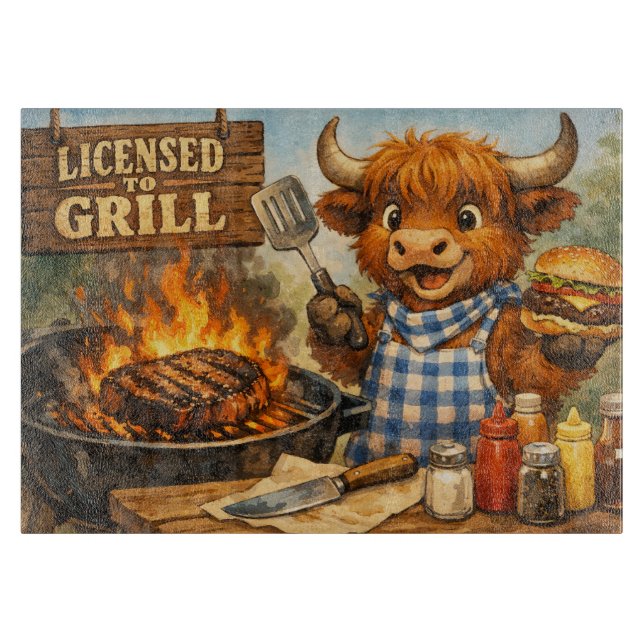 Licensed to Grill Cutting Board (Front)