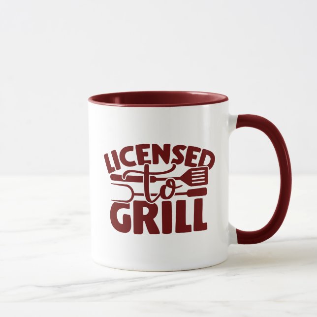 Licensed To Grill Mug (Right)
