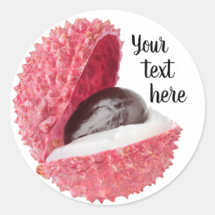 Lichee fruit classic round sticker