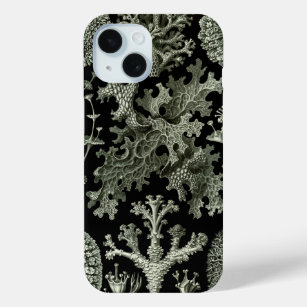 Lichen by Ernst Haeckel, Vintage Nature Plants iPhone 15 Case
