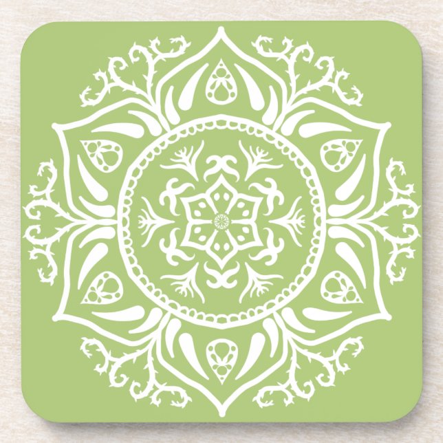 Lichen Mandala Coaster (Front)