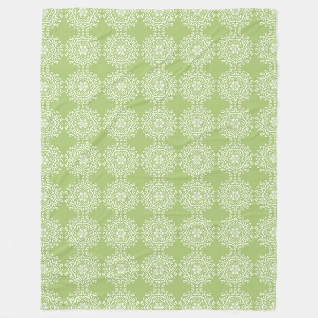 Lichen Mandala Fleece Blanket (Front)