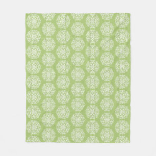 Lichen Mandala Fleece Blanket