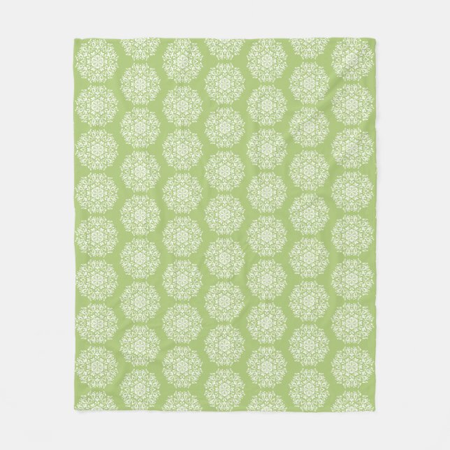 Lichen Mandala Fleece Blanket (Front)
