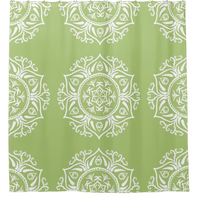Lichen Mandala Shower Curtain (Front)