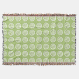 Lichen Mandala Throw Blanket