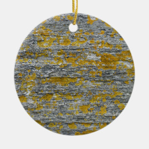 lichens on granite stone ceramic tree decoration