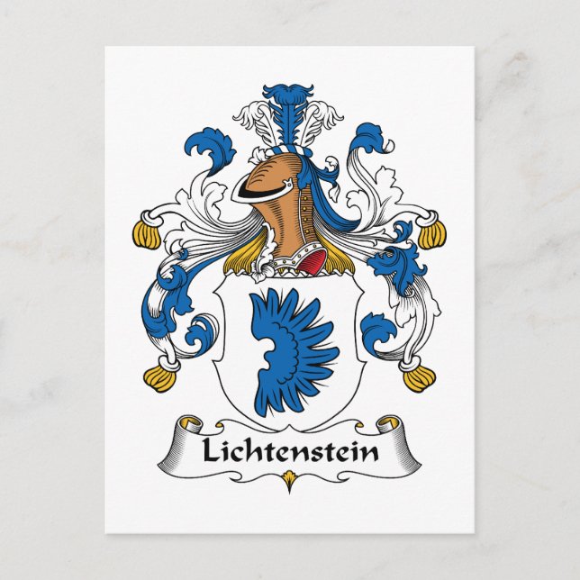 Lichtenstein Family Crest Postcard (Front)
