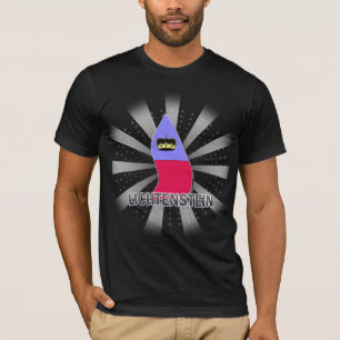Lichtenstein Flag Map 2.0 T-Shirt
