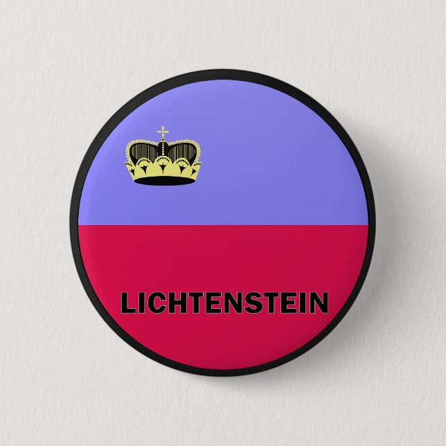 Lichtenstein Roundel quality Flag 6 Cm Round Badge (Front)