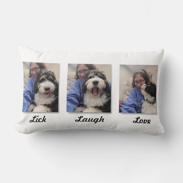 lick laugh love-r lumbar pillow (Front)