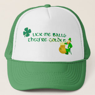 Lick Me Balls They're Golden Trucker Hat
