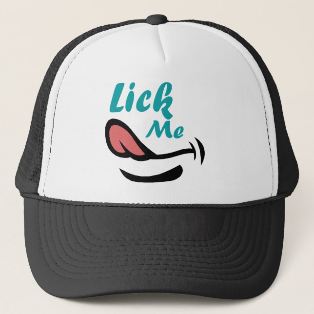 lick me trucker hat (Front)