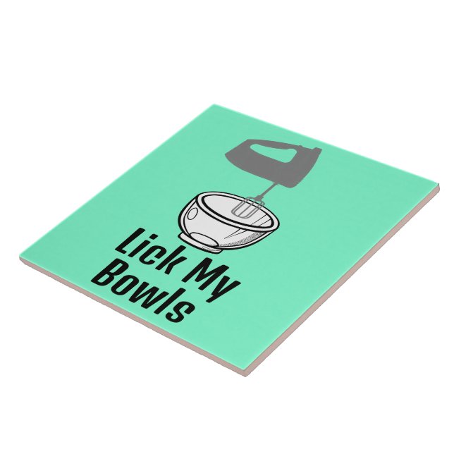Lick My Bowls Ceramic Tile (Side)