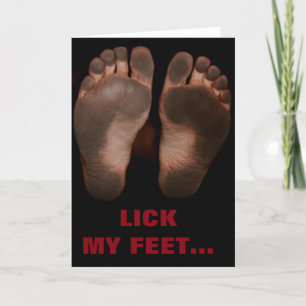 LICK MY FEET HOLIDAY CARD