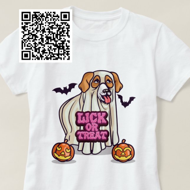 Lick Or Treat Dog Ghost T-Shirt (Creator Uploaded)