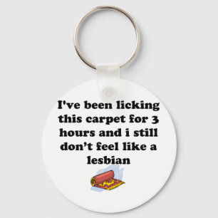 Licking the carpet key ring