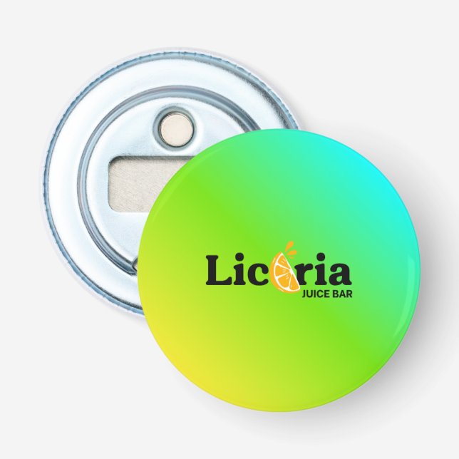 Licoria Juice Bar Gradient Logo Bottle Opener (Front)
