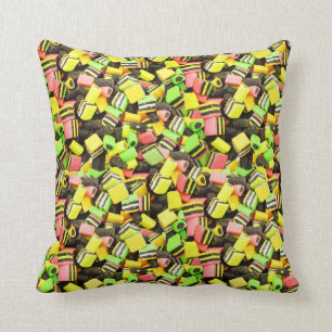 Licorice Allsorts Sweet Candy Cushion