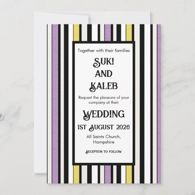 Licorice Candy - Wedding Invitation (Front)