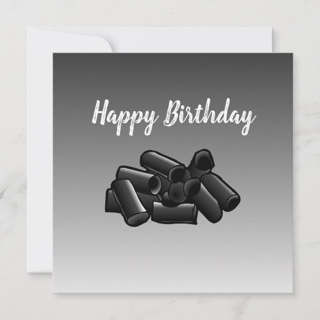 Licorice Flat Greeting Birthday Card (Front)