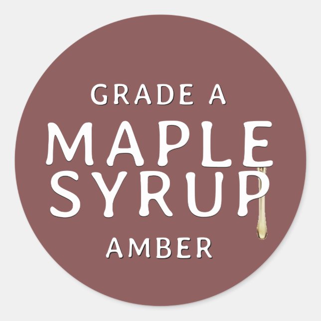 Lid Label for GRADING MAPLE SYRUP (Front)