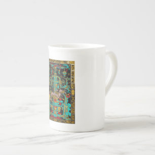 Lid of Great Tomb of Pakal - Palenque Astronaut Bone China Mug