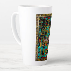 Lid of Great Tomb of Pakal - Palenque Astronaut Latte Mug
