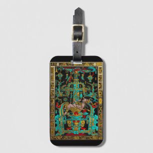 Lid of Great Tomb of Pakal - Palenque Astronaut Luggage Tag