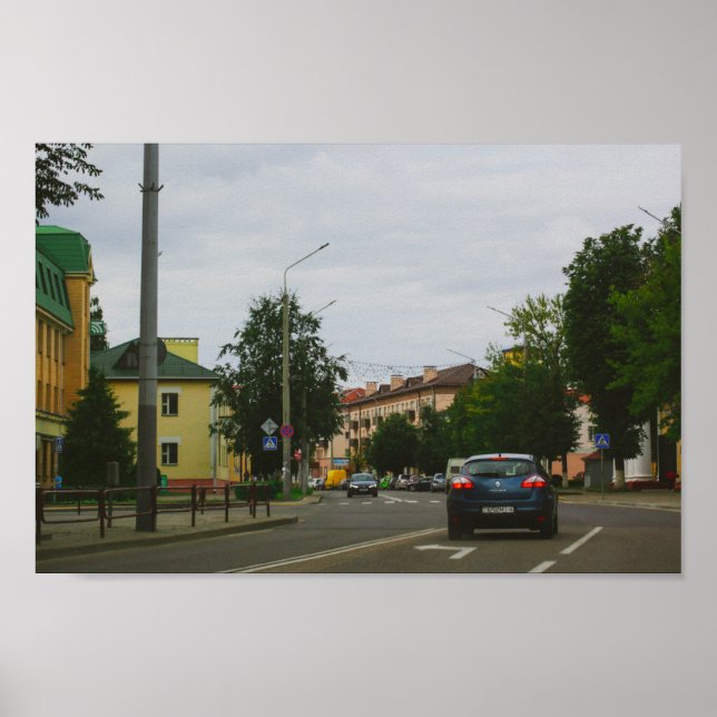 Lida Belarus Architecture Street View Cityscape Poster (Front)