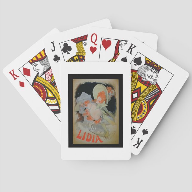'Lidia', 1895 (colour litho) Playing Cards (Back)
