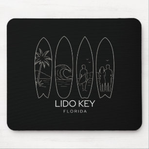 Lido Key Beach Florida Surfboarder Surfing Mouse Pad