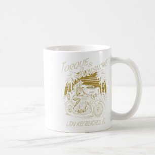 Lido Key Beaches Florida Motorcycle Hotrod Vintage Coffee Mug