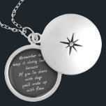 Lie down with dogs, wake up with fleas locket necklace<br><div class="desc">Lie down with dogs,  wake up with fleas light humour sarcastic quote for fun!</div>