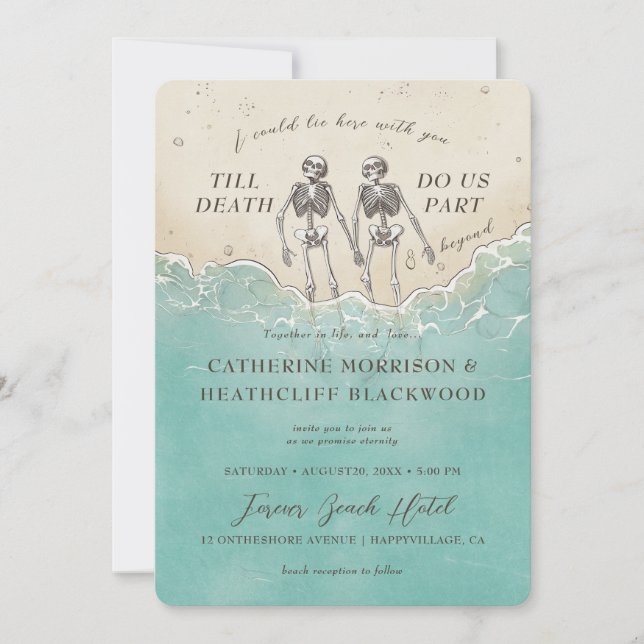 Lie Here Forever With You Wedding Invitation (Front)