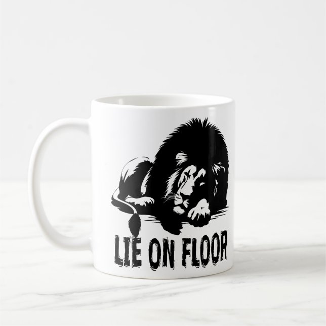 LIE ON FLOOR COFFEE MUG (Left)