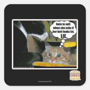 LIE SQUARE STICKER