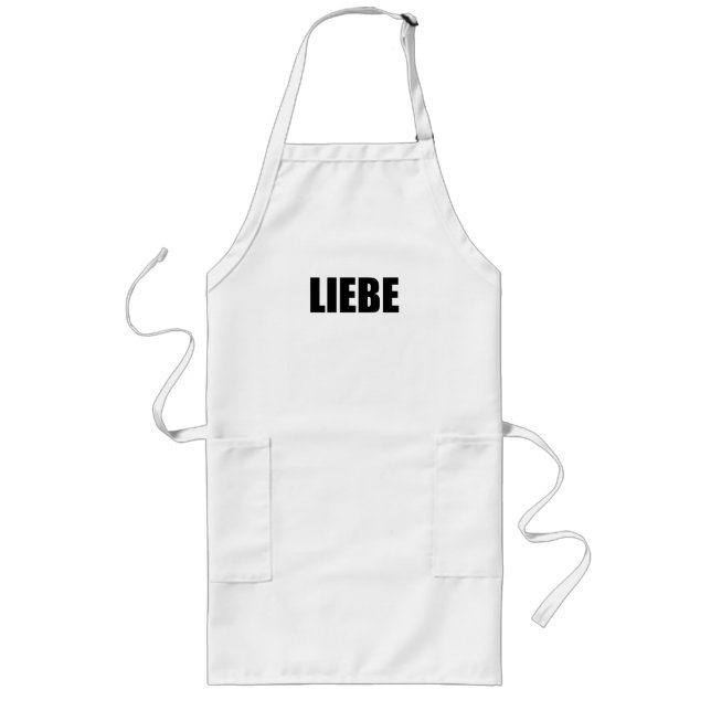 Liebe love in German Long Apron (Front)