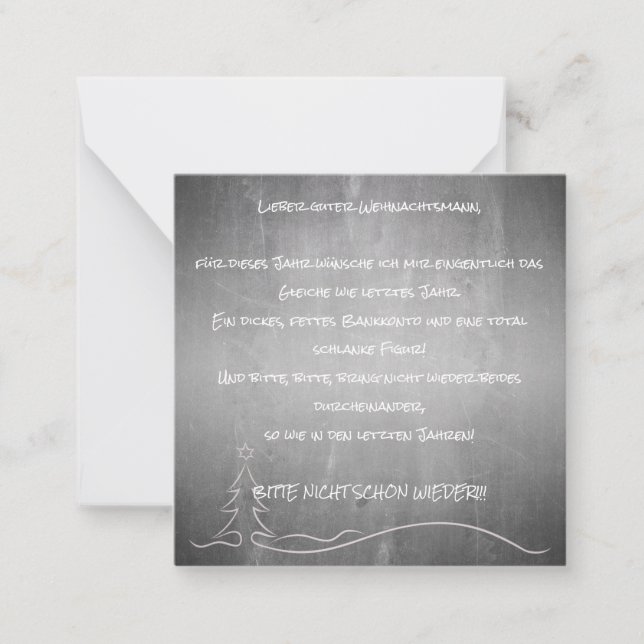 Lieber guter Weihnachtsmann Card (Front)