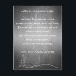 Lieber guter Weihnachtsmann Holiday Postcard<br><div class="desc">Witzige Grüße und Wünsche an den Weihnachtsmann,  vor einem Kreidetafel Hintergrund. Rückseite ist mit weißer Liniatur versehen.</div>