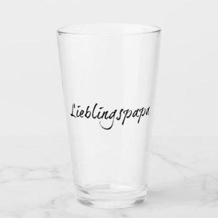 Lieblingspapa - schwarzer Schriftzug 00001 Glass