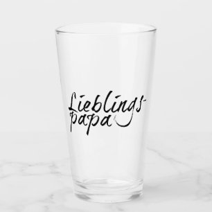 Lieblingspapa - schwarzer Schriftzug 00001 Glass