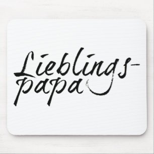 Lieblingspapa - schwarzer Schriftzug 00001 Mouse Pad